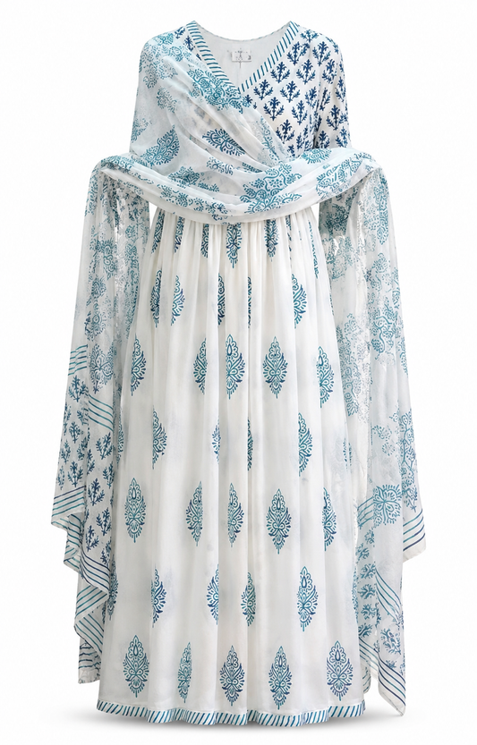 Women Anarkali Kurti Duppta